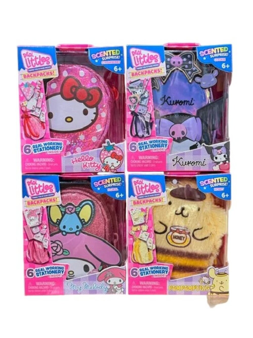 Real Littles Hello Kitty® and Friends Scented Backpacks - All 4 - Scented NIB